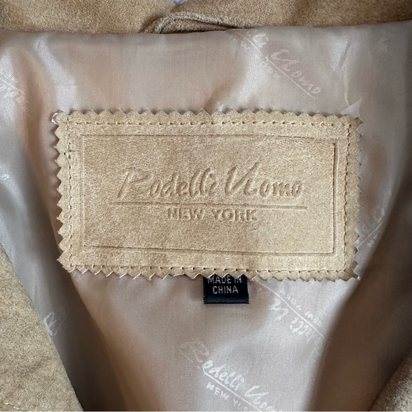 Vintage 90s Genuine Suede Leather Western Tan Jacket | Rodelli Uomo Retro Coats - Picture 4 of 14